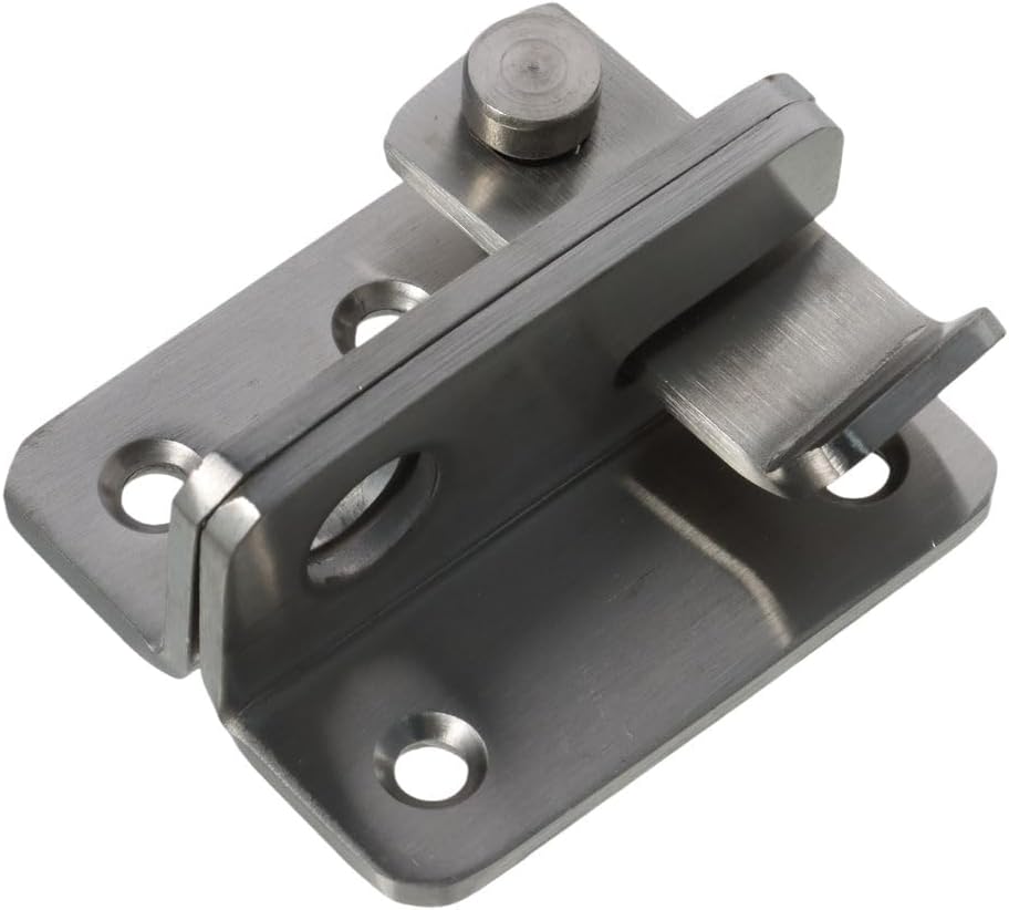 Heavy Duty Brushed Flip Latch Gate Latches Set with Padlock for Barn Cabinet, Garage Window, Sliding Door - Slide Bolt Latch Door Lock Catch