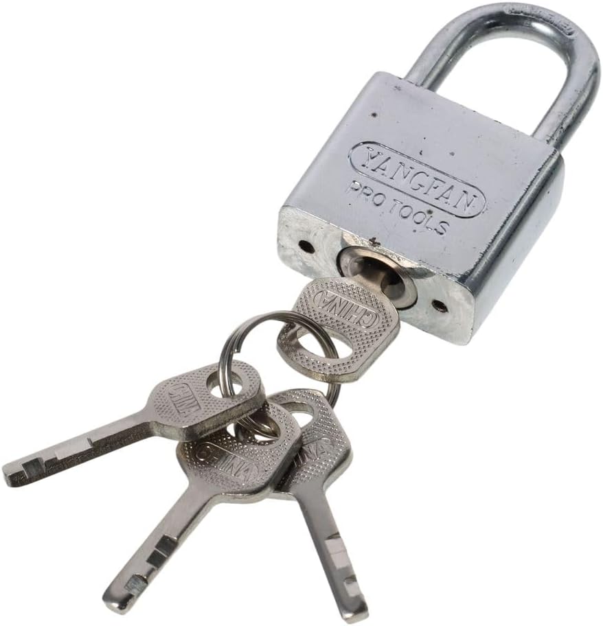 Heavy Duty Brushed Flip Latch Gate Latches Set with Padlock for Barn Cabinet, Garage Window, Sliding Door - Slide Bolt Latch Door Lock Catch