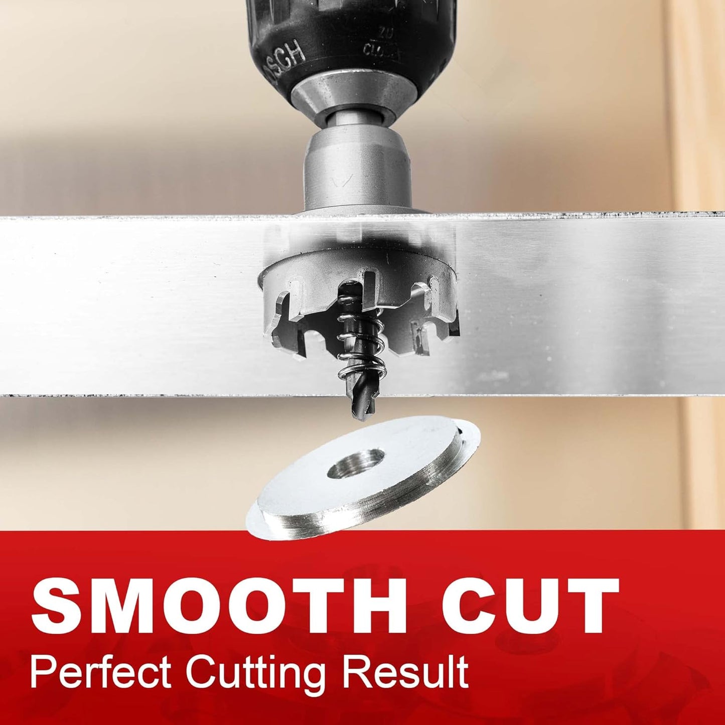 Heavy Duty Carbide Hole Saw Cutter for Stainless Steel and Sheet Metal - 3/4" (19mm)