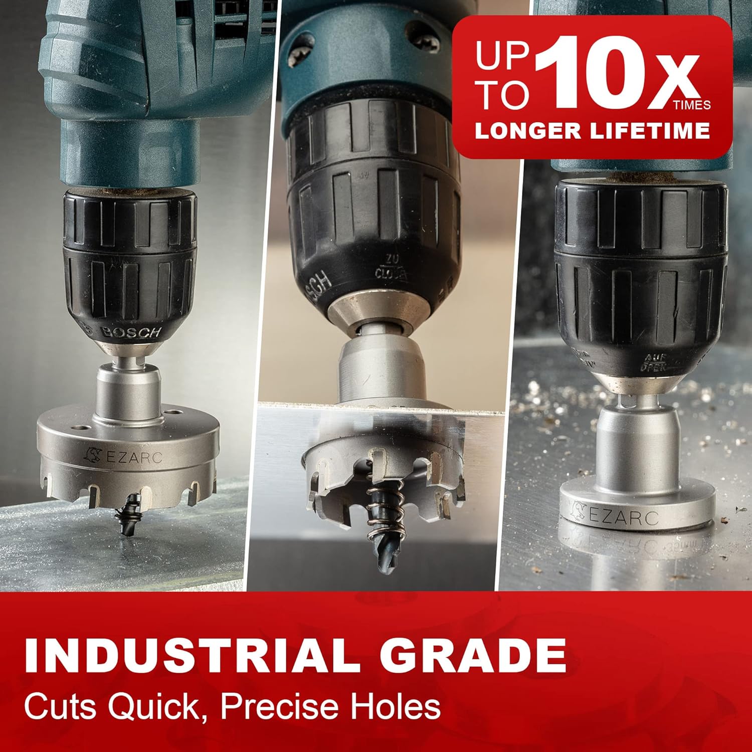 Heavy Duty Carbide Hole Saw Cutter for Stainless Steel and Sheet Metal - 3/4" (19mm)