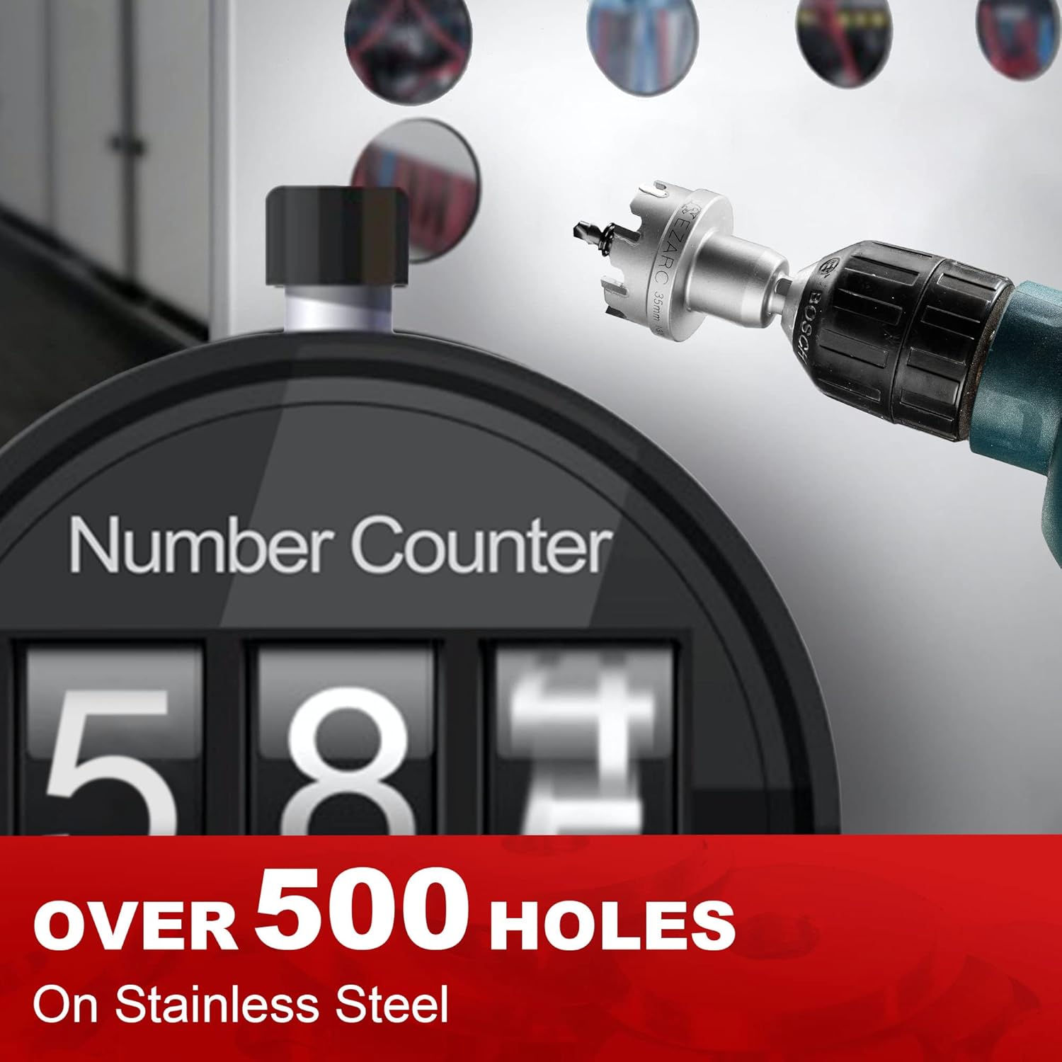 Heavy Duty Carbide Hole Saw Cutter for Stainless Steel and Sheet Metal - 3/4" (19mm)