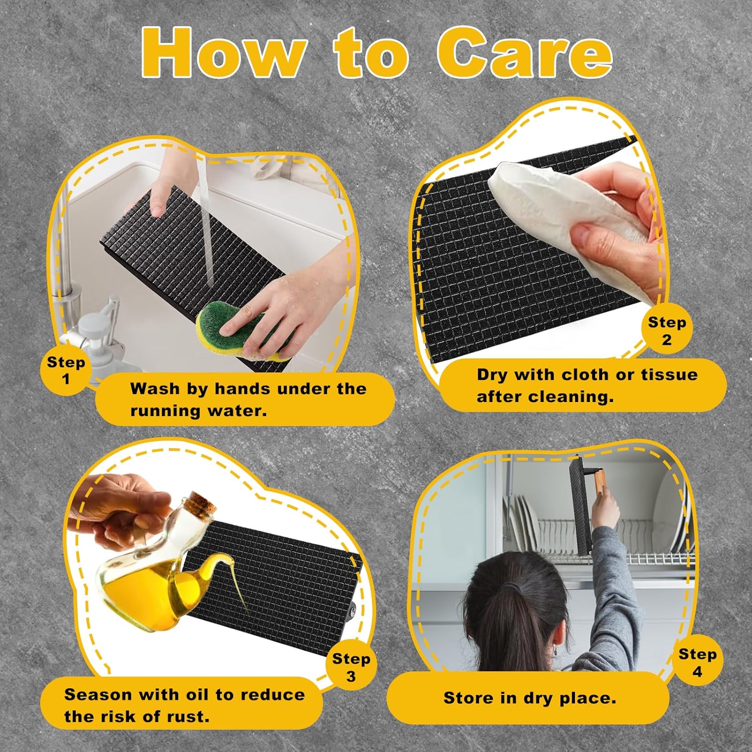 Heavy Duty Cast Iron Burger Press for Blackstone Griddle - Rectangular Smash Burger Press with Wood Handle - Ideal for Bacon, Sandwiches, Paninis - 8.2x4.2 Inches