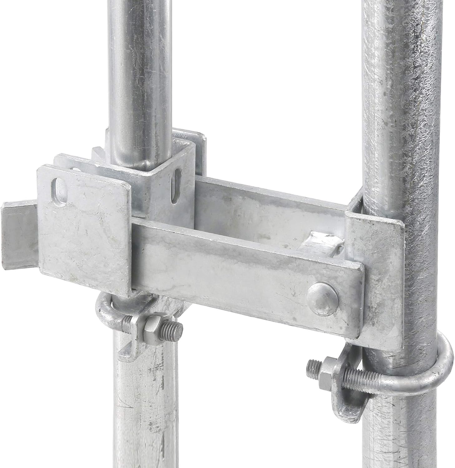 Heavy Duty Chain Link Fence Double Gate Latch for Swing Gates - Fits 1-5/8" or 2" Frames - Strong Arm Design
