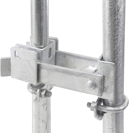 Heavy Duty Chain Link Fence Double Gate Latch for Swing Gates - Fits 1-5/8" or 2" Frames - Strong Arm Design