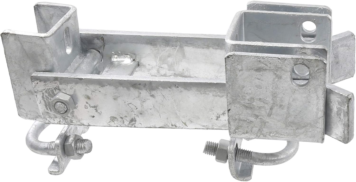 Heavy Duty Chain Link Fence Double Gate Latch for Swing Gates - Fits 1-5/8" or 2" Frames - Strong Arm Design
