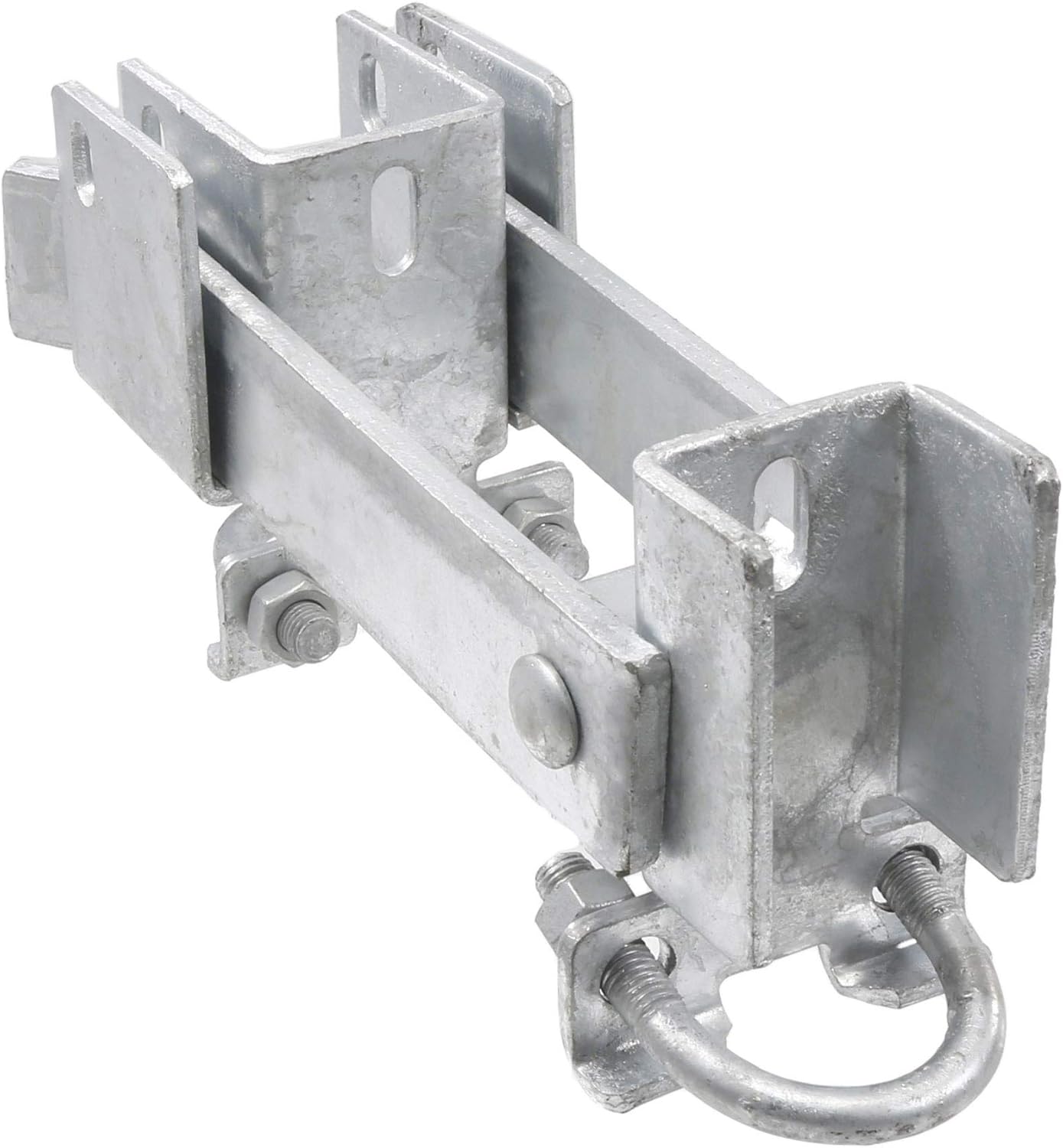 Heavy Duty Chain Link Fence Double Gate Latch for Swing Gates - Fits 1-5/8" or 2" Frames - Strong Arm Design