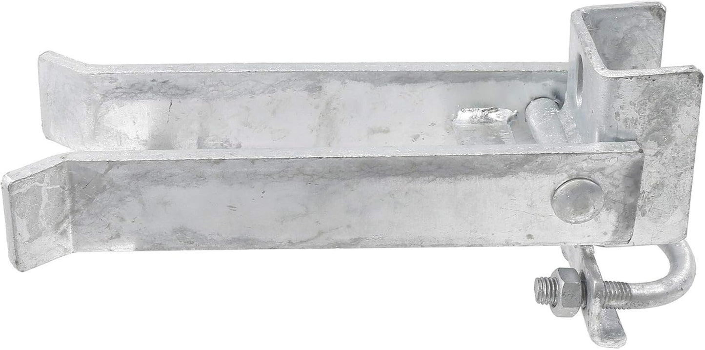 Heavy Duty Chain Link Fence Double Gate Latch for Swing Gates - Fits 1-5/8" or 2" Frames - Strong Arm Design