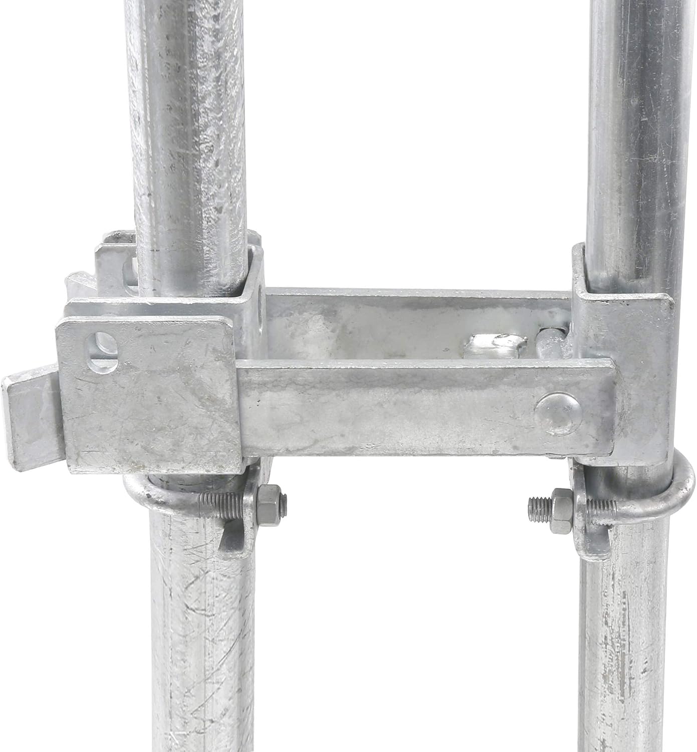 Heavy Duty Chain Link Fence Double Gate Latch for Swing Gates - Fits 1-5/8" or 2" Frames - Strong Arm Design