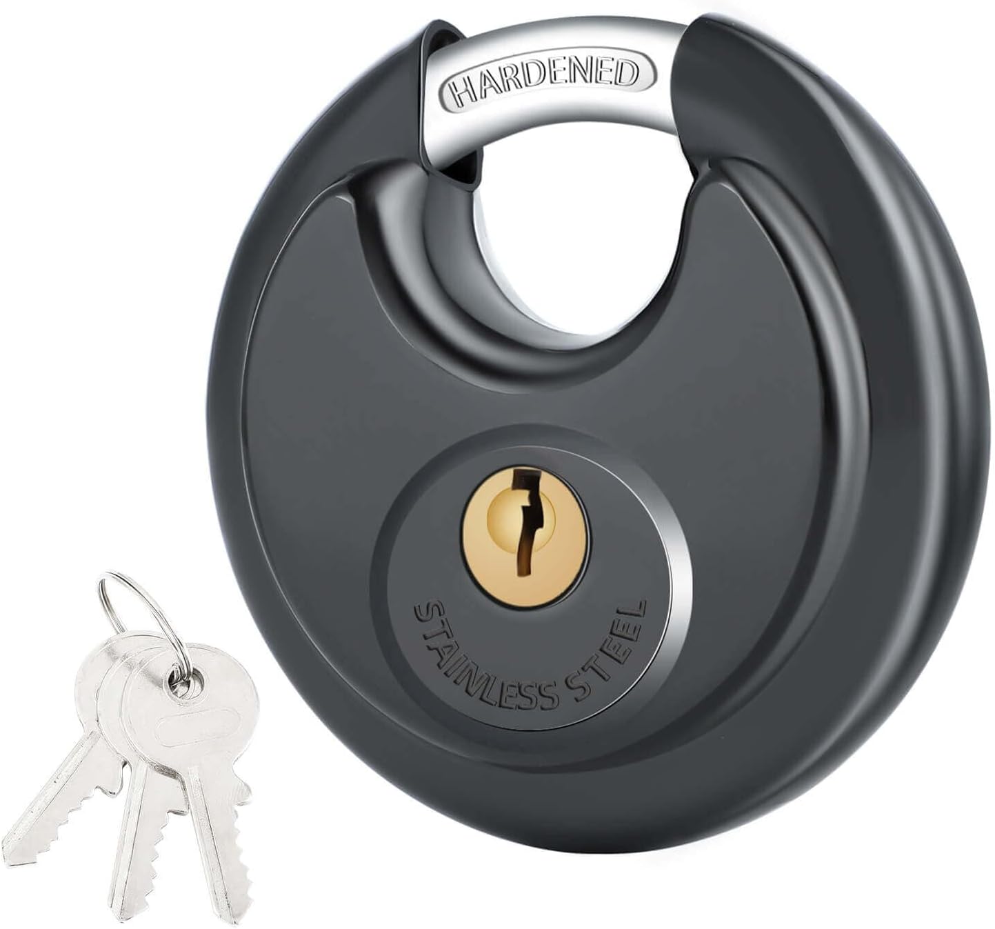 Heavy Duty Combination and Keyed Padlocks for Outdoor Storage, Gates, and Fences - Set of DAYGOS Disc Padlocks