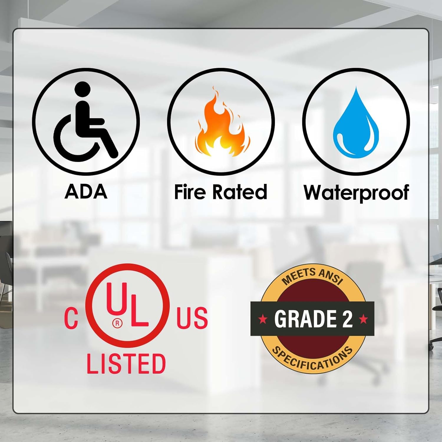Heavy Duty Commercial Passage Door Lever Handle Set - Key-Less Hall & Closet Door Lever - Satin Chrome Finish - UL Listed & 3 Hour Fire Rated