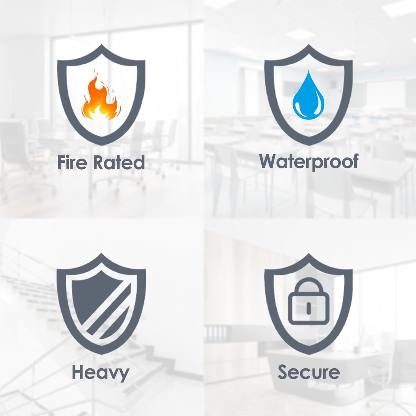 Heavy Duty Commercial Passage Door Lever Handle Set - Key-Less Hall & Closet Door Lever - Satin Chrome Finish - UL Listed & 3 Hour Fire Rated