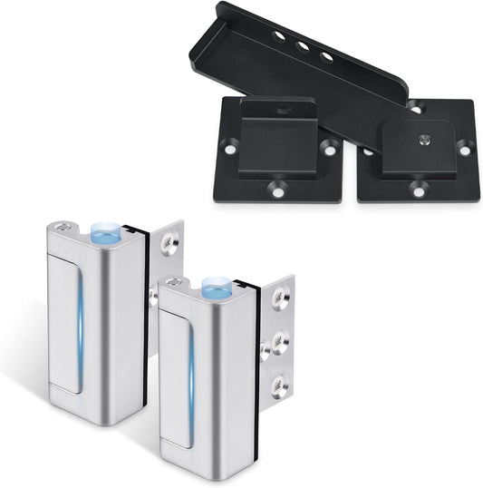 Heavy Duty Door Reinforcement Lock with Childproof Safety Latch - 7.5" Flip Gate Latch for Outdoor Use - Aluminum Padlock Holes for Security - Ideal for Wooden Fence, Barn Door, Shed