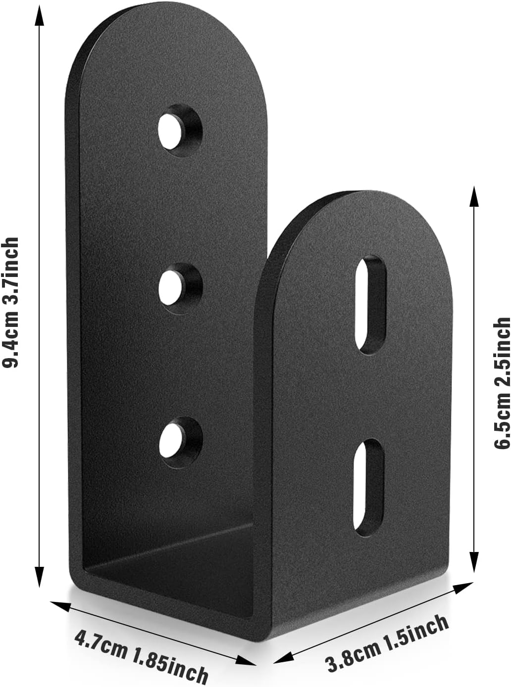 Heavy Duty Door Security Brackets for 2x4 Lumber - Steel U Bracket Door Barricade Brackets for Indoor/Outdoor Security (4 Pack)