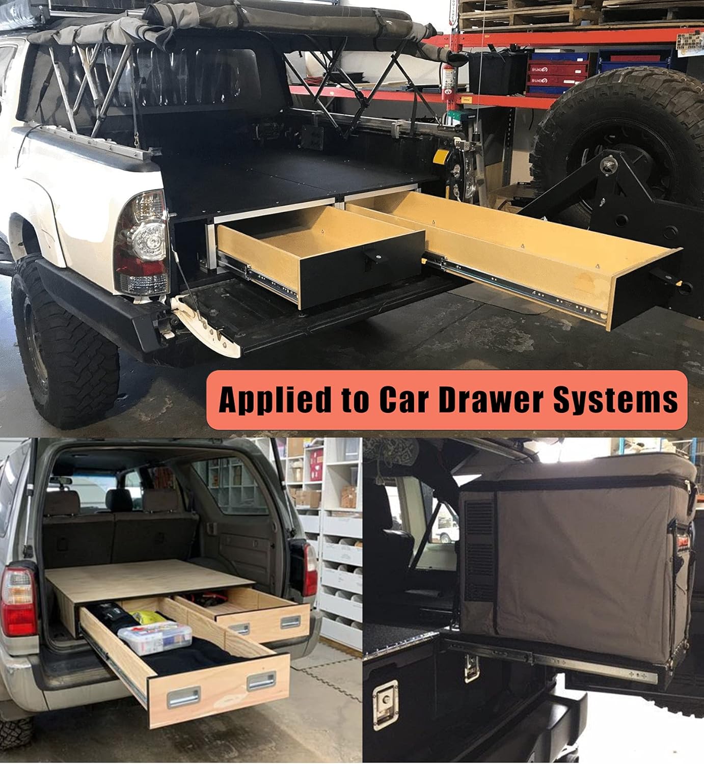 Heavy Duty Drawer Slides 32 Inch - 260 Lb Capacity, 3 Fold Ball Bearing Stainless Steel Rails with Screws - Undermount & Side Mount Extension - WildKart