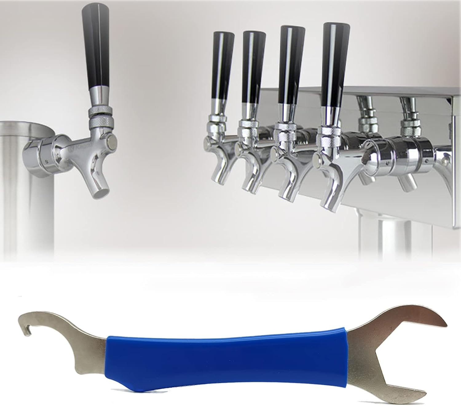 Heavy Duty Faucet Wrench Tool for Draft Beer Tap with Keg Spanner - DOMUEN Beer Faucet Wrench Kit