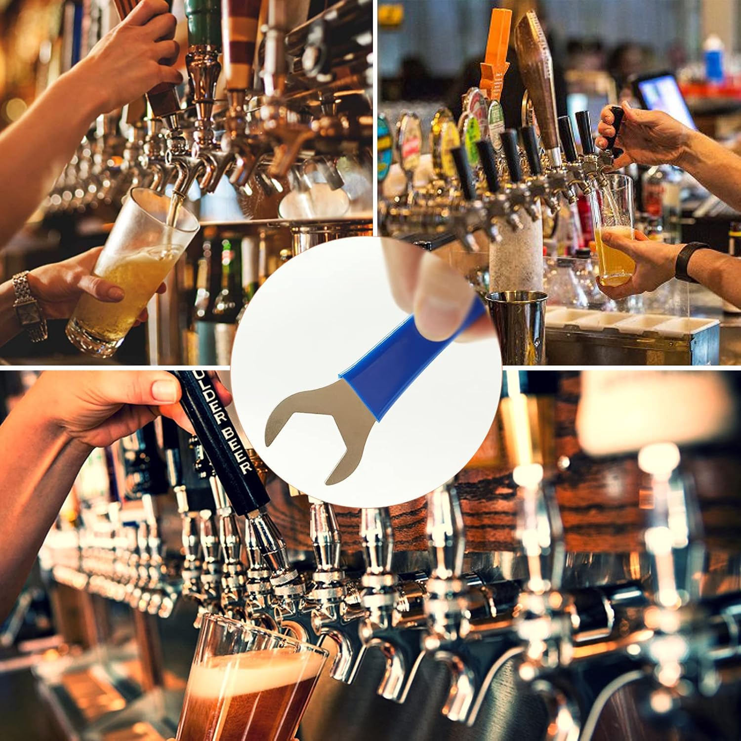 Heavy Duty Faucet Wrench Tool for Draft Beer Tap with Keg Spanner - DOMUEN Beer Faucet Wrench Kit