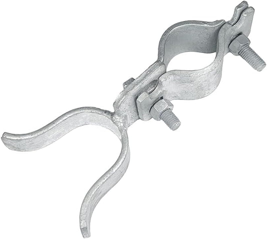 Heavy-Duty Galvanized Gate Fork Latch for Chain Link Fence Gates - 1-3/8" OD, Padlock Hole, Complete Set with Bolts & Nuts