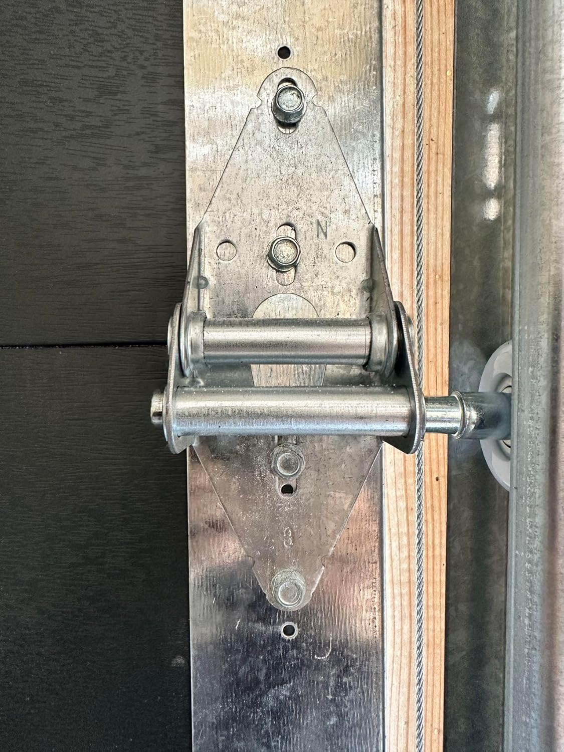 Heavy Duty Galvanized Sheet Metal Garage Door Hinges #3 - 14 Gauge Steel for Residential & Light Commercial Doors - 1 Pair with 8 Screws