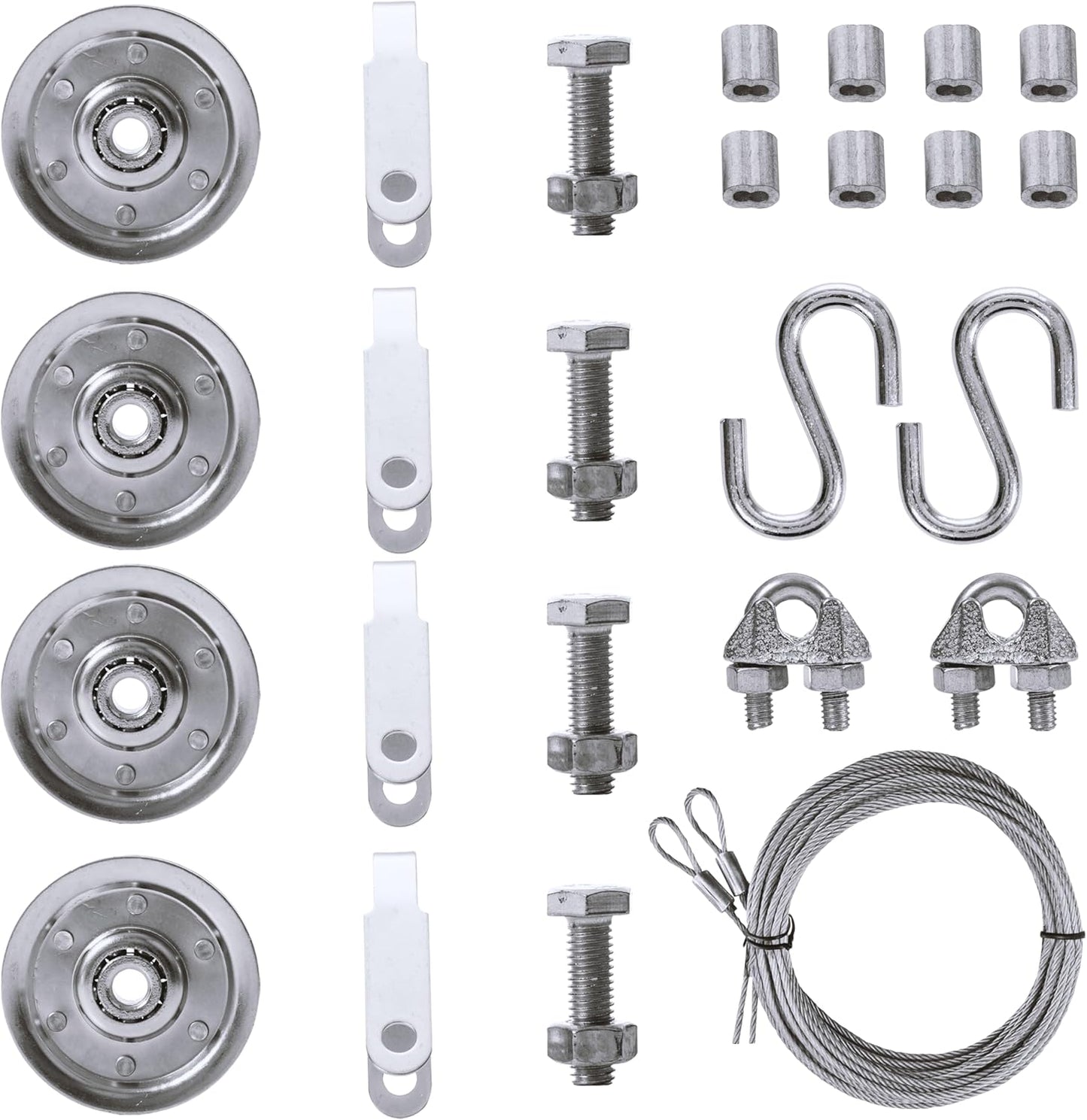 Heavy Duty Garage Door Cable and Pulley Replacement Kit by Granatan