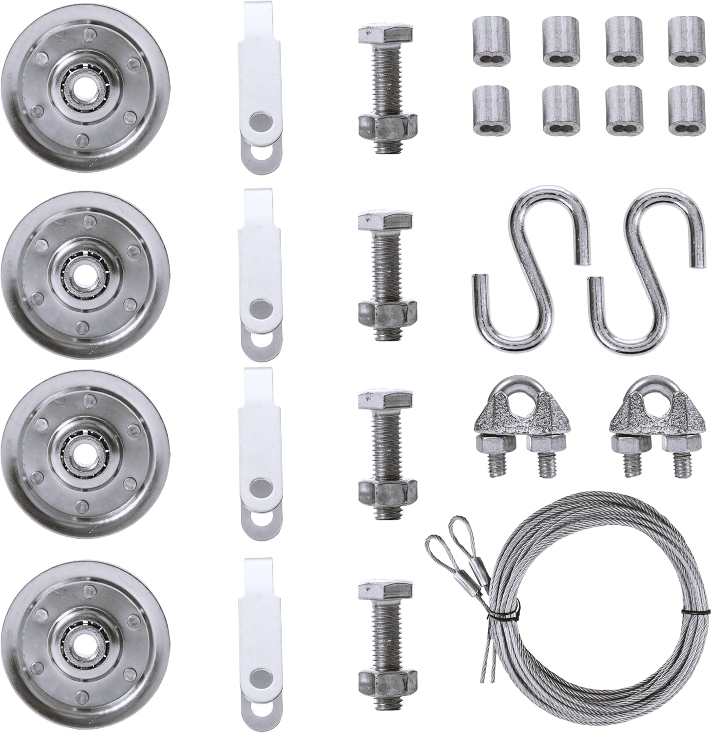 Heavy Duty Garage Door Cable and Pulley Replacement Kit by Granatan