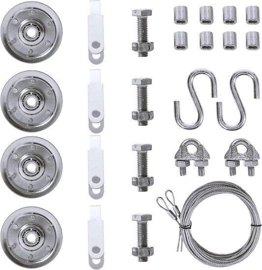 Heavy Duty Garage Door Cable and Pulley Replacement Kit by Granatan