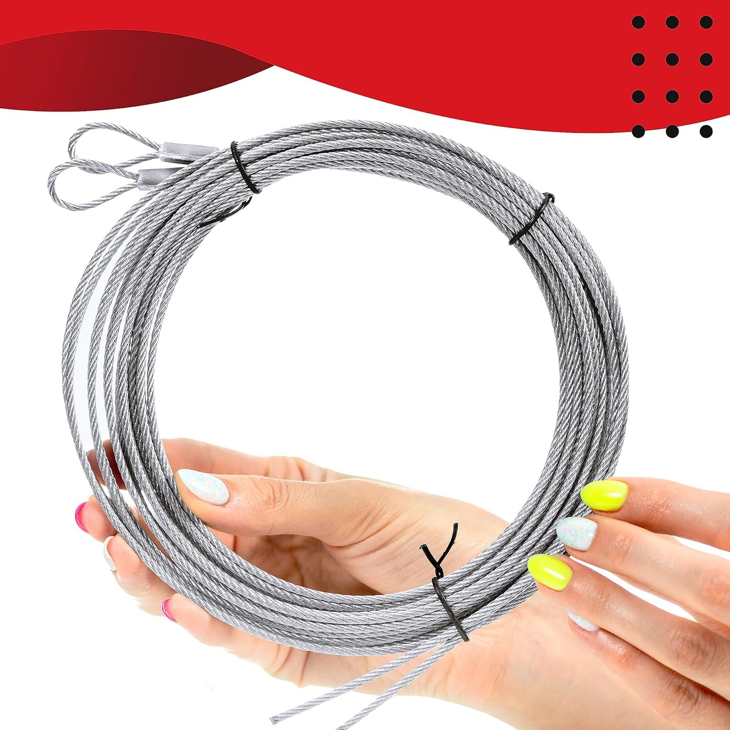 Heavy Duty Garage Door Cable and Pulley Replacement Kit by Granatan