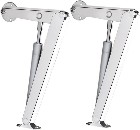Heavy Duty Gas Struts for Wooden Box - Soft Close Lid Support Hinges - Slow Lowering Pneumatic Lifters