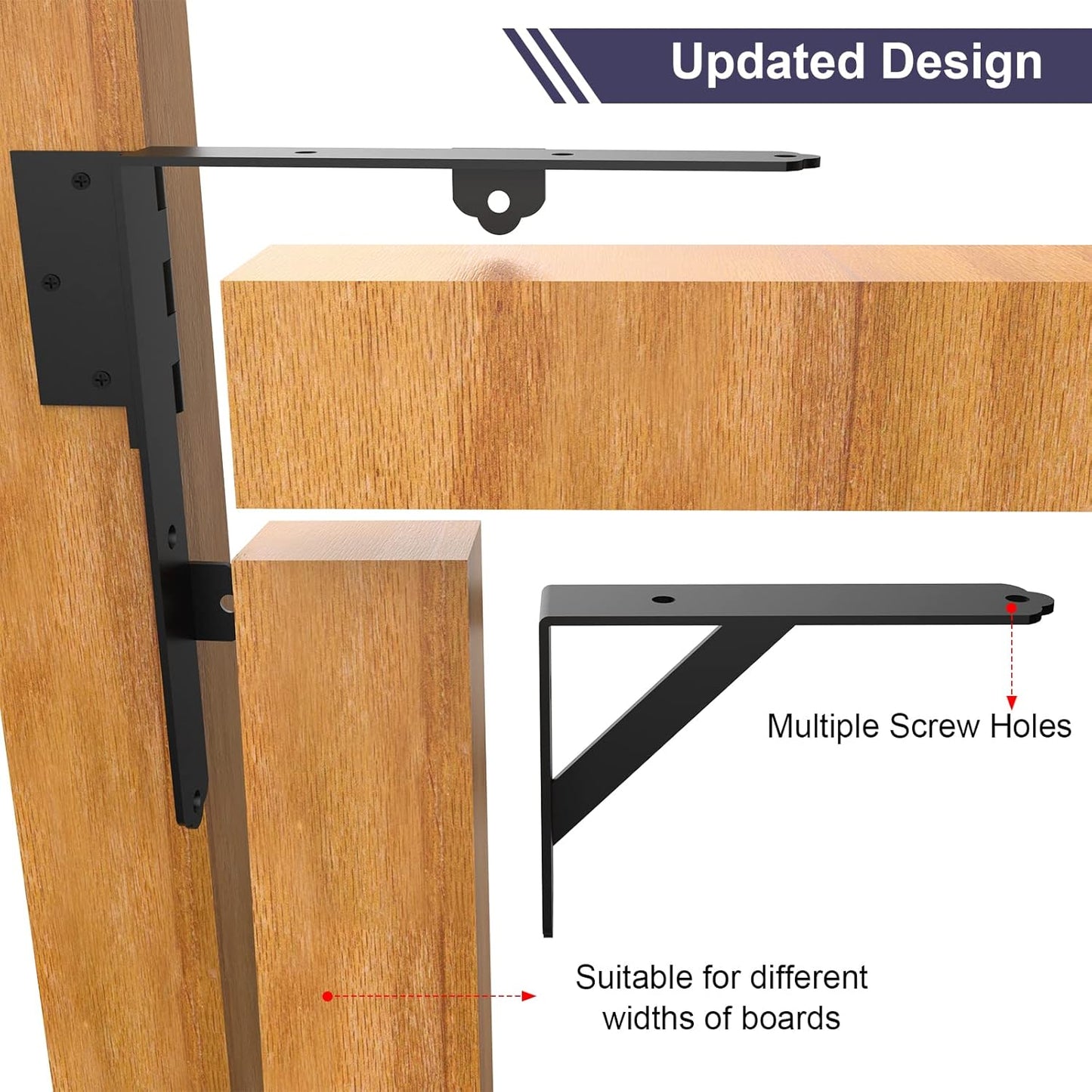 Heavy Duty Gold Oracle Gate Corner Brace Bracket Kit for Wooden Gates - Includes Anti-Sag Hardware and Latch