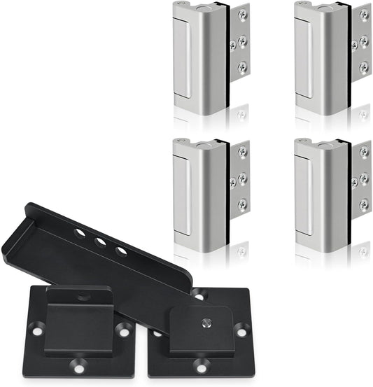 Heavy Duty Home Security Door Reinforcement Lock - Childproof, Prevent Unauthorized Entry - 7.5" Flip Gate Latch Lock with Padlock Hole - Adjustable Aluminum Alloy Door Latch