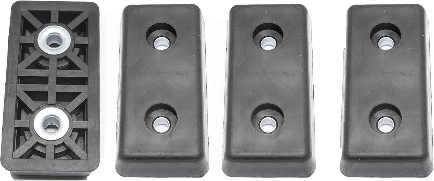 Heavy Duty Large Rectangular Rubber Feet Bumpers - Set of 4 - Made in USA - Non Marking for Furniture - 0.528" H X 2.777" L X 1.375" W - Ideal for Tables, Chairs, Desks, Benches, Sofas, Chests.