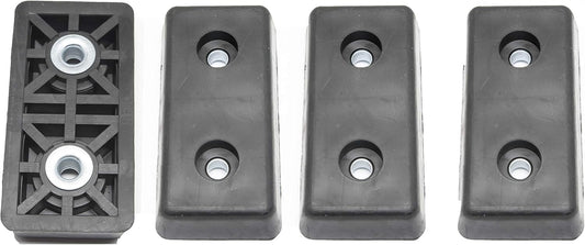 Heavy Duty Large Rectangular Rubber Feet Bumpers - Set of 4 - Made in USA - Non Marking for Furniture - 0.528" H X 2.777" L X 1.375" W - Ideal for Tables, Chairs, Desks, Benches, Sofas, Chests.