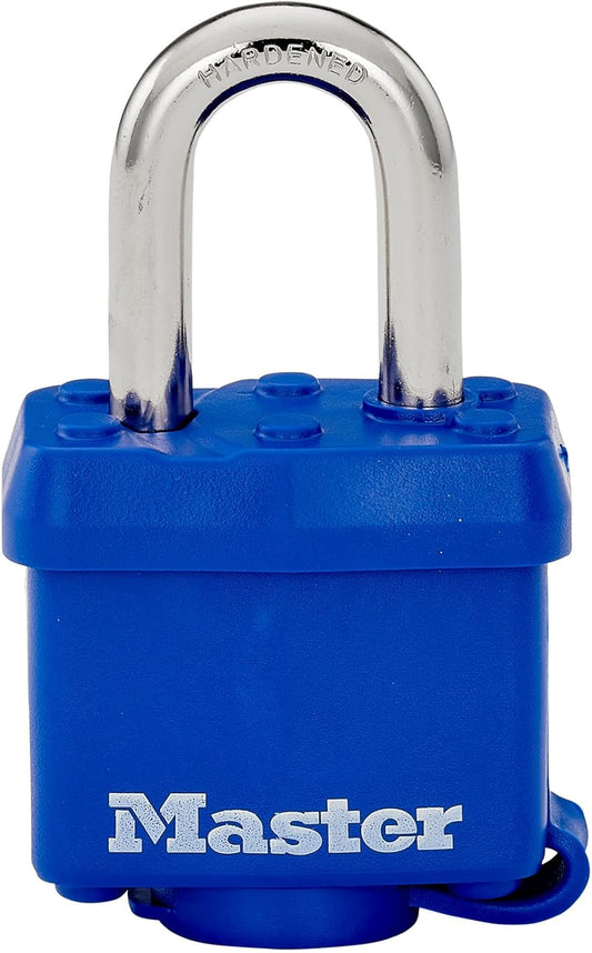 Heavy Duty Master Lock 312D Weatherproof Padlock - Navy Blue Color, Durable Design for Outdoor Use - WildKart