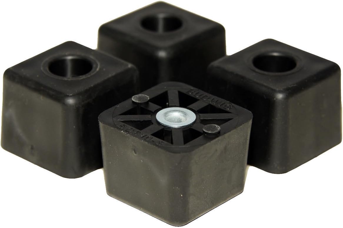 Heavy Duty Non-Marking Rubber Feet Bumpers for Furniture - Set of 4 - Made in USA - 1.125" H x 1.500" W - Ideal for Tables, Chairs, Desks, Benches