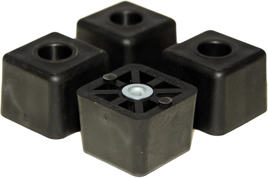 Heavy Duty Non-Marking Rubber Feet Bumpers for Furniture - Set of 4 - Made in USA - 1.125" H x 1.500" W - Ideal for Tables, Chairs, Desks, Benches