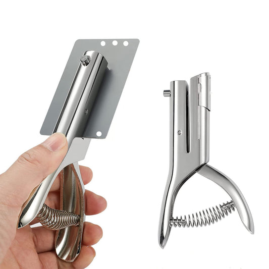 Heavy Duty Portable Hand Held Single Hole Punch for Paper, Cards, and Plastic - 1/4 inch (6mm) Hole Size