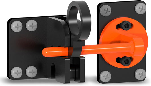 Heavy Duty Self-Locking Gravity Lever Gate Latch with Padlock Hole for Wooden Fence, Swing Open Door, Garden, Garage - 6mm Thick