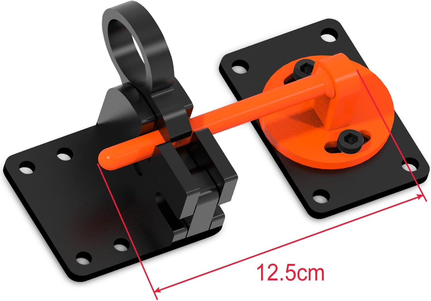 Heavy Duty Self-Locking Gravity Lever Gate Latch with Padlock Hole for Wooden Fence, Swing Open Door, Garden, Garage - 6mm Thick