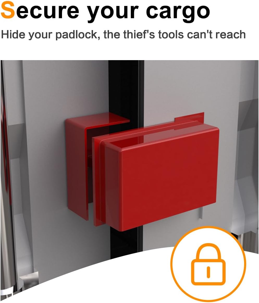 Heavy Duty Shipping Container Lock Box with Padlock & 5 Keys - Autoholic Bolt On Container Accessories