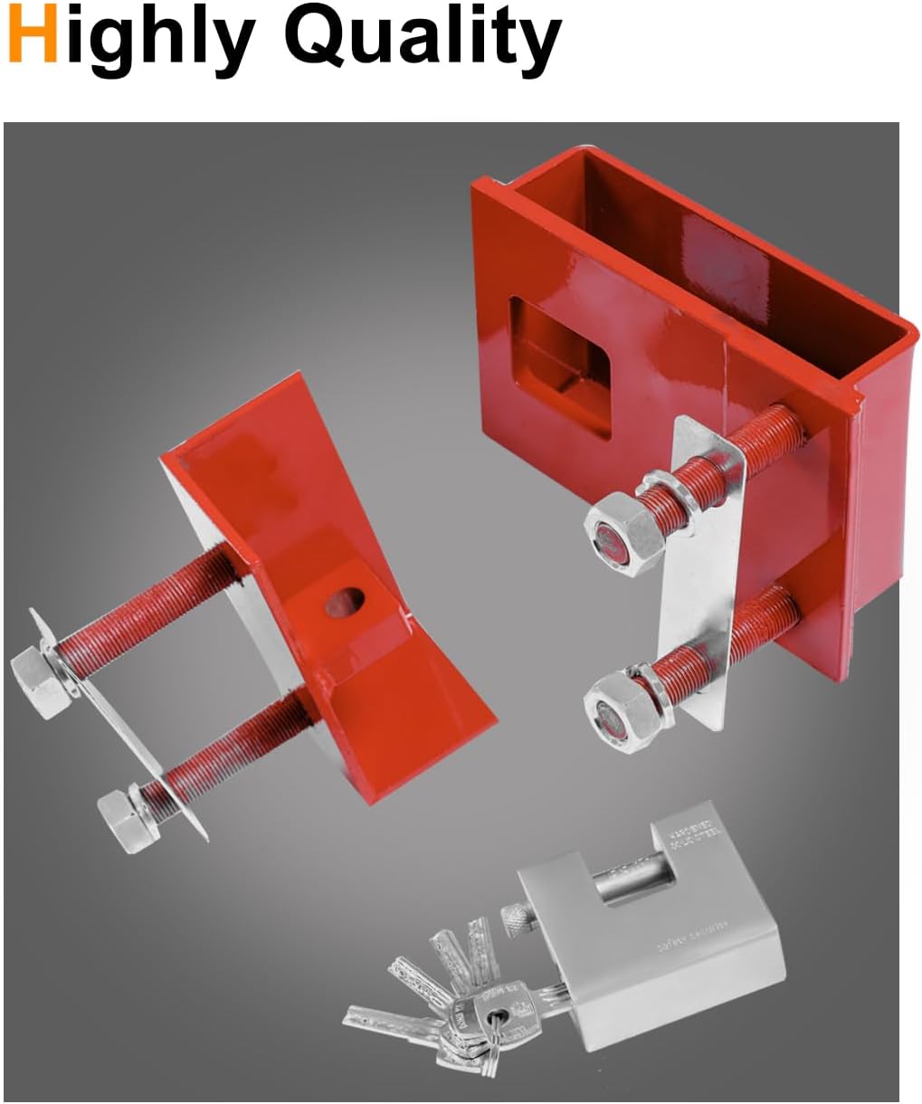 Heavy Duty Shipping Container Lock Box with Padlock & 5 Keys - Autoholic Bolt On Container Accessories