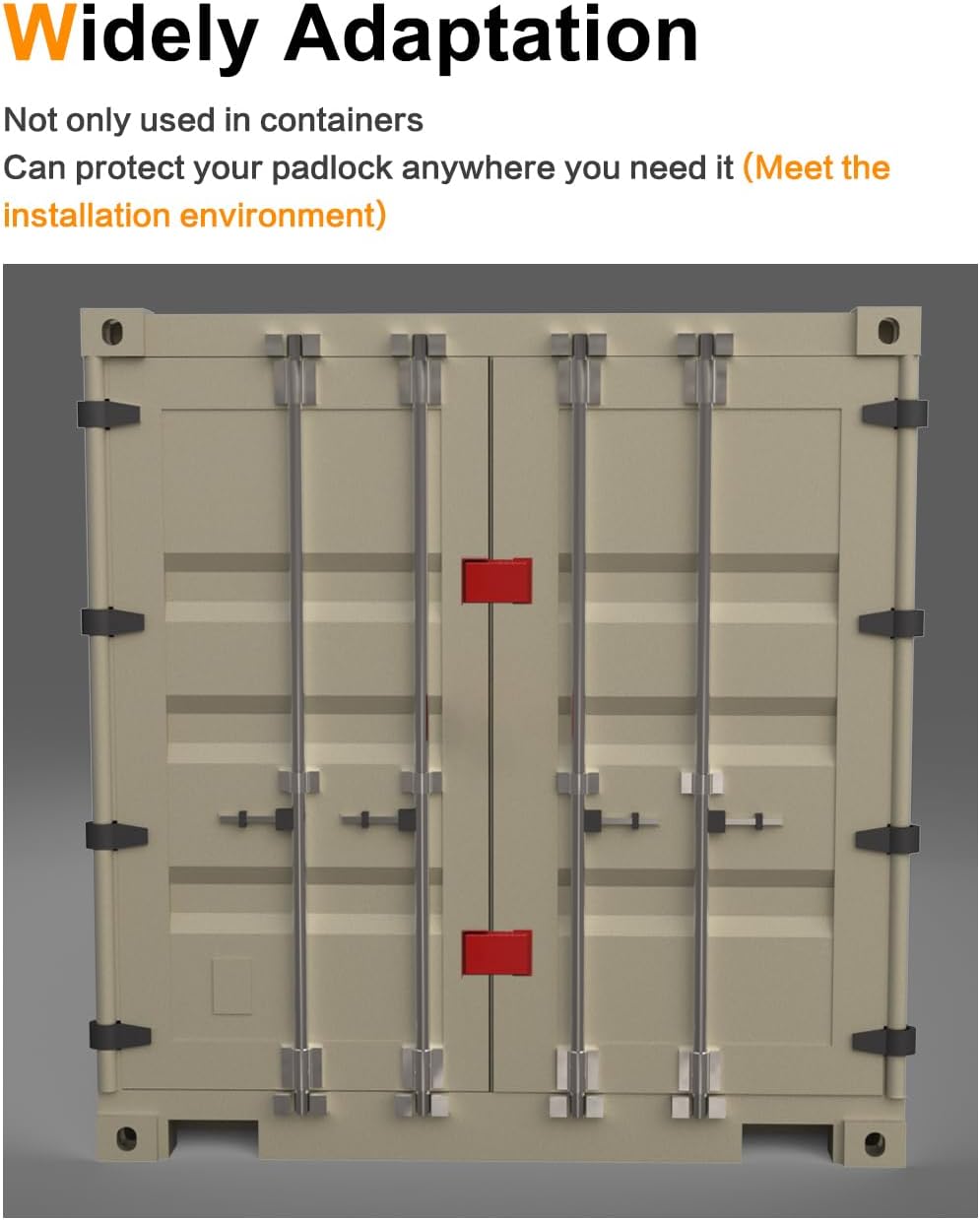 Heavy Duty Shipping Container Lock Box with Padlock & 5 Keys - Autoholic Bolt On Container Accessories
