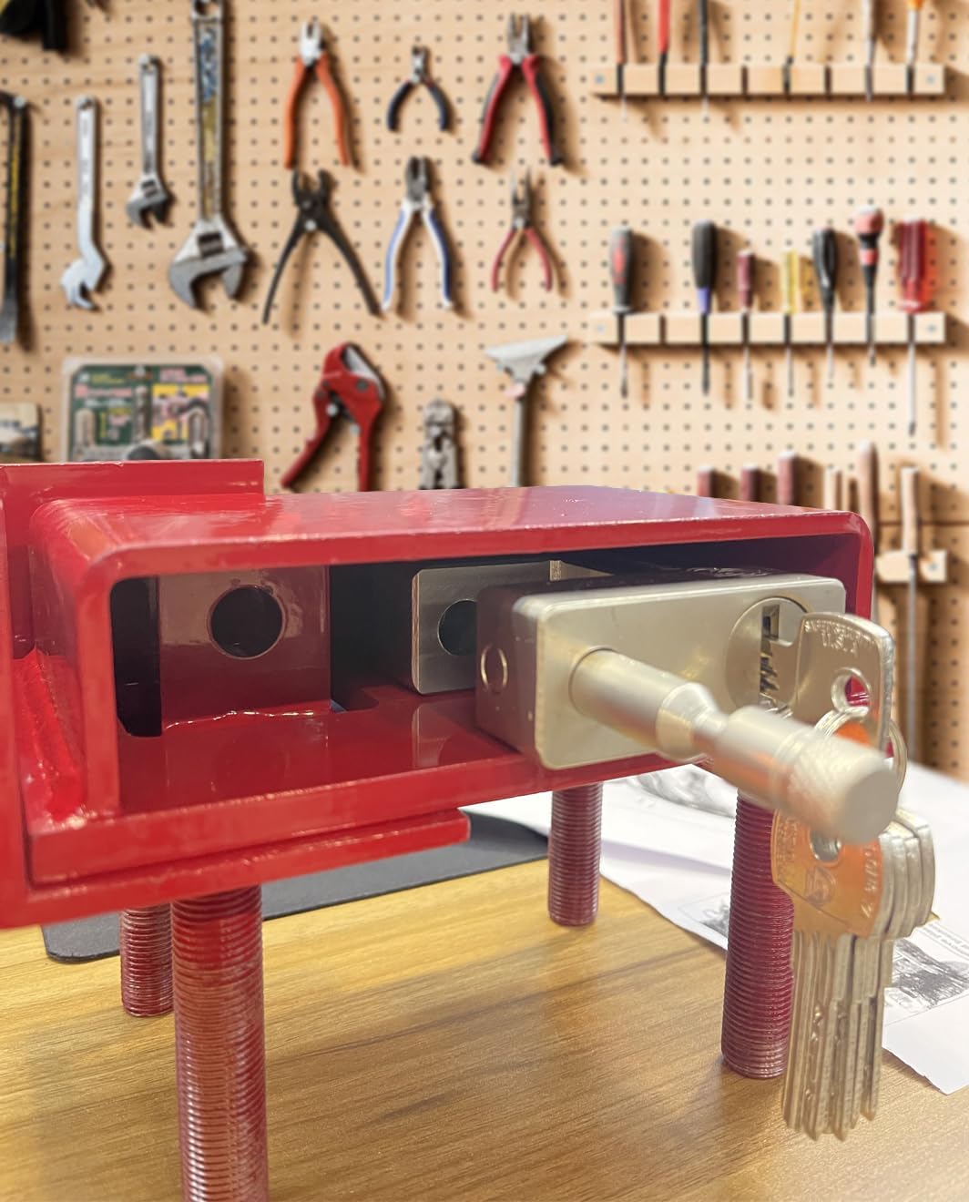 Heavy Duty Shipping Container Lock Box with Padlock & 5 Keys - Autoholic Bolt On Container Accessories