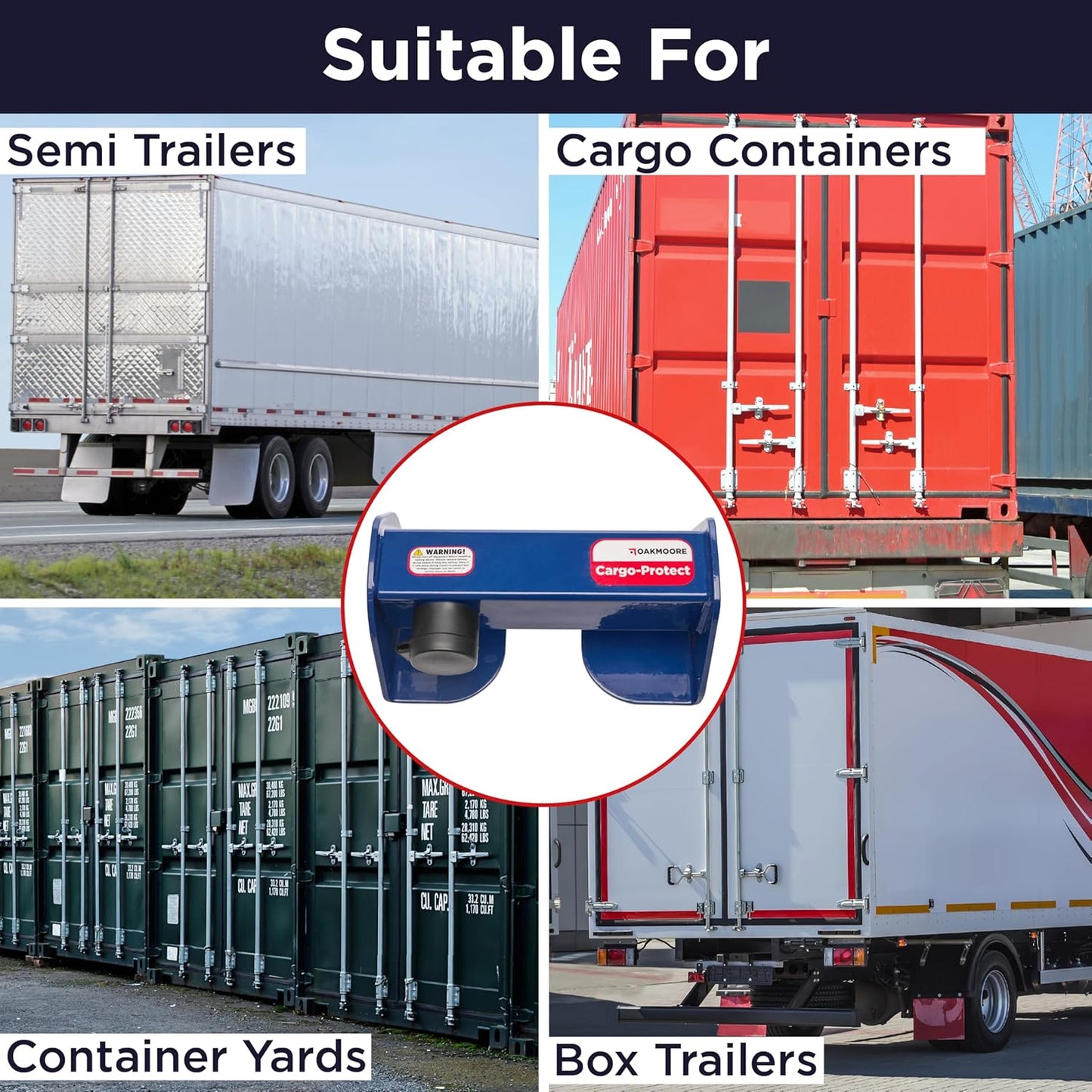 Heavy Duty Shipping Container Lock for Cargo Vans, Semi Trailers, Sea & Box Trailers - Keyed Locks