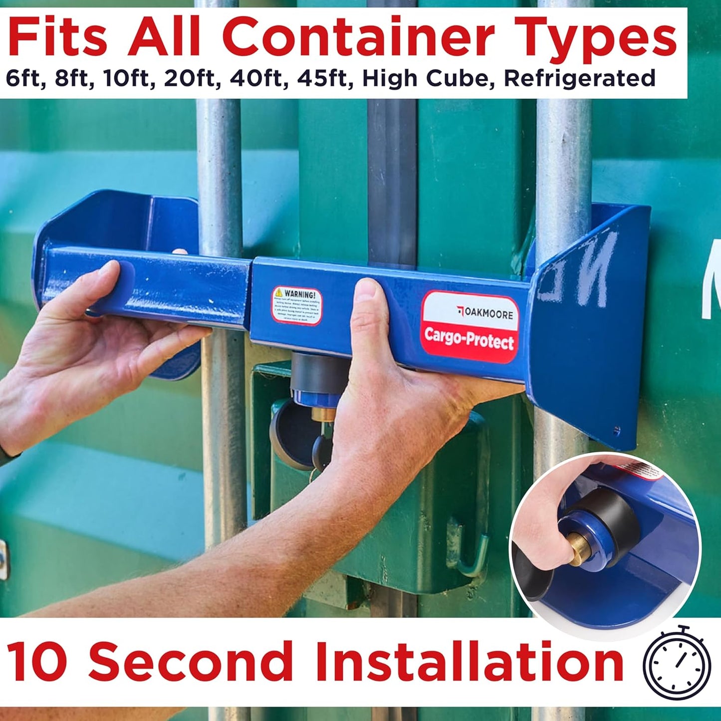 Heavy Duty Shipping Container Lock for Cargo Vans, Semi Trailers, Sea & Box Trailers - Keyed Locks