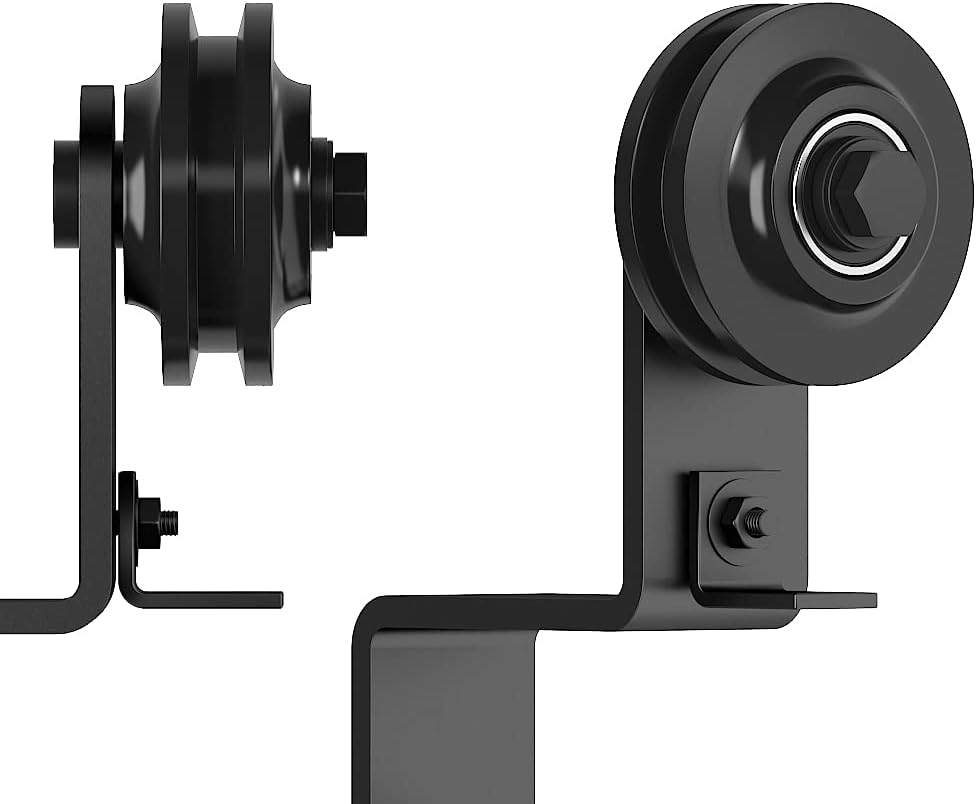 Heavy Duty Single Track Bypass Double Door Roller Set for Sliding Barn Door Hardware by skysen
