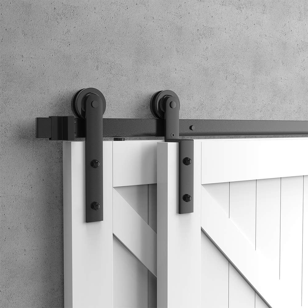 Heavy Duty Single Track Bypass Double Door Roller Set for Sliding Barn Door Hardware by skysen