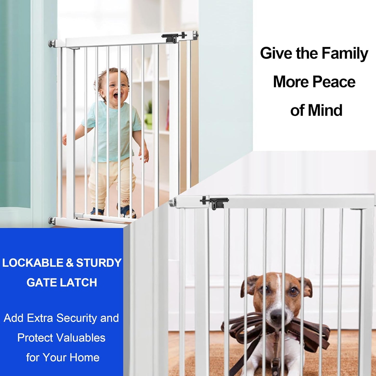 Heavy Duty Slide Bolt Gate Latch with Padlock Hole for Wooden Fence, Shed, Vinyl Door - Outdoor Fence Slide Latches by HTHOOOOOME