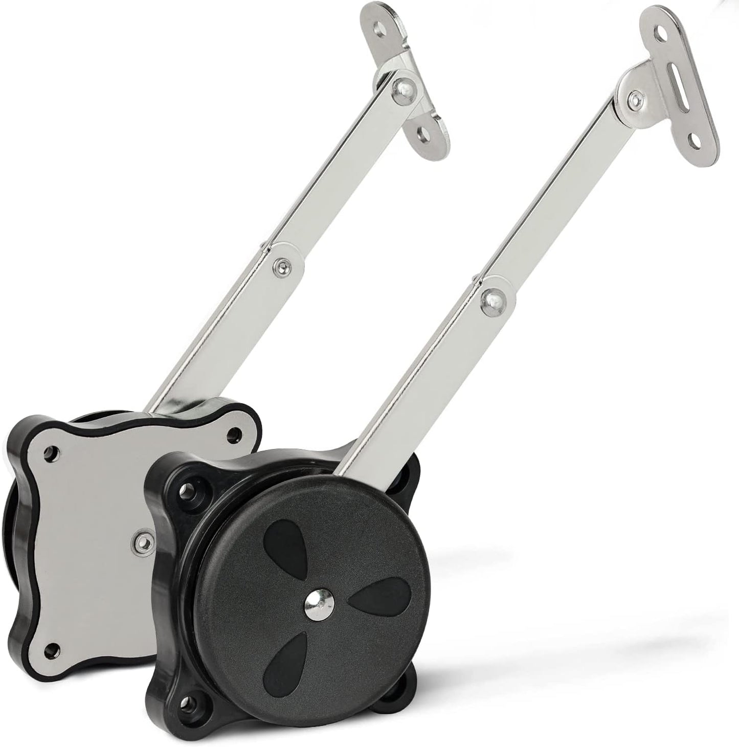 Heavy Duty Soft Close Toy Box Hinges - 26-34LBS Lid Stays, Easy Install, 90 Degree Opening - Black (Pair)