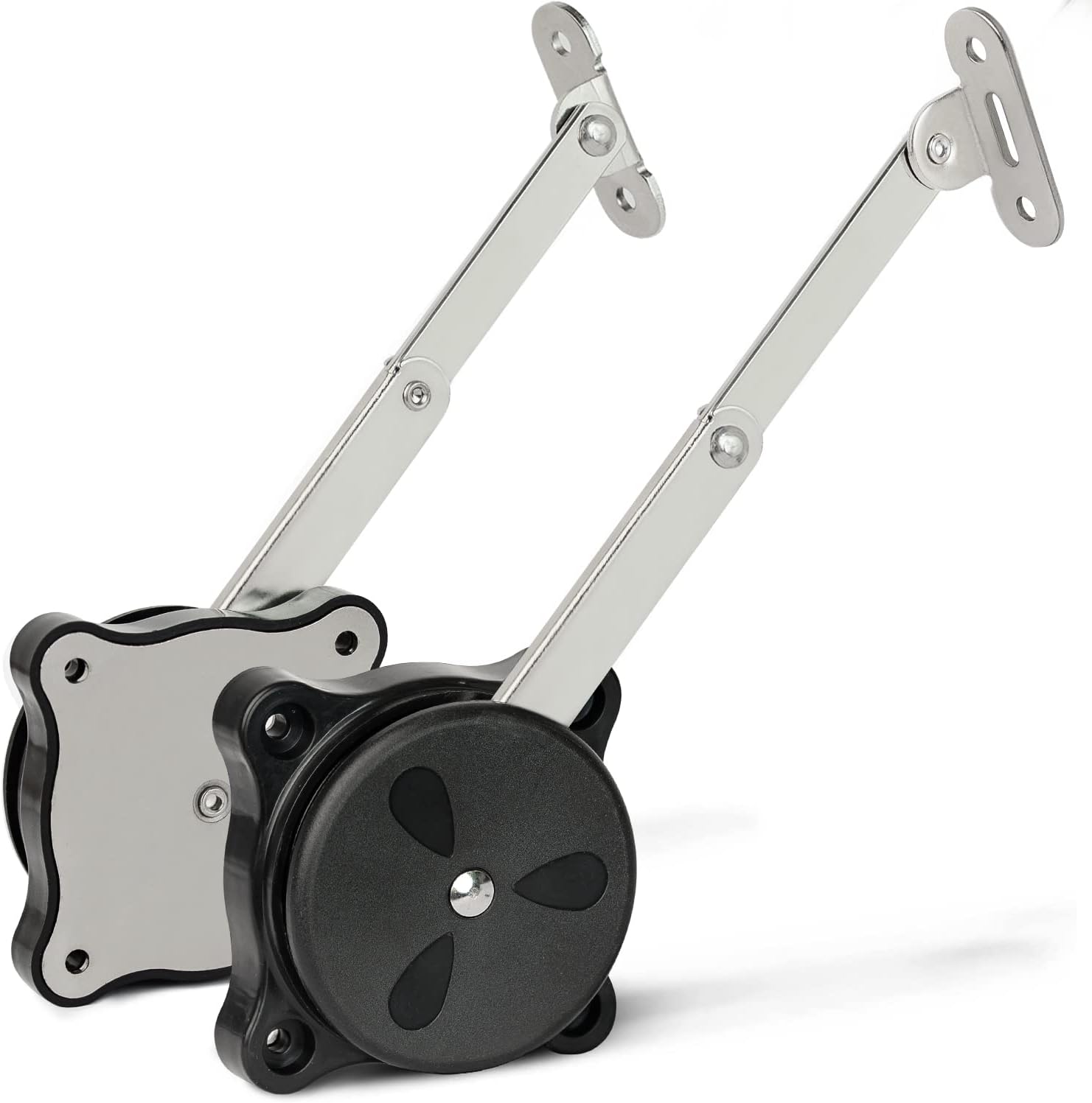 Heavy Duty Soft Close Toy Box Hinges - 26-34LBS Lid Stays, Easy Install, 90 Degree Opening - Black (Pair)