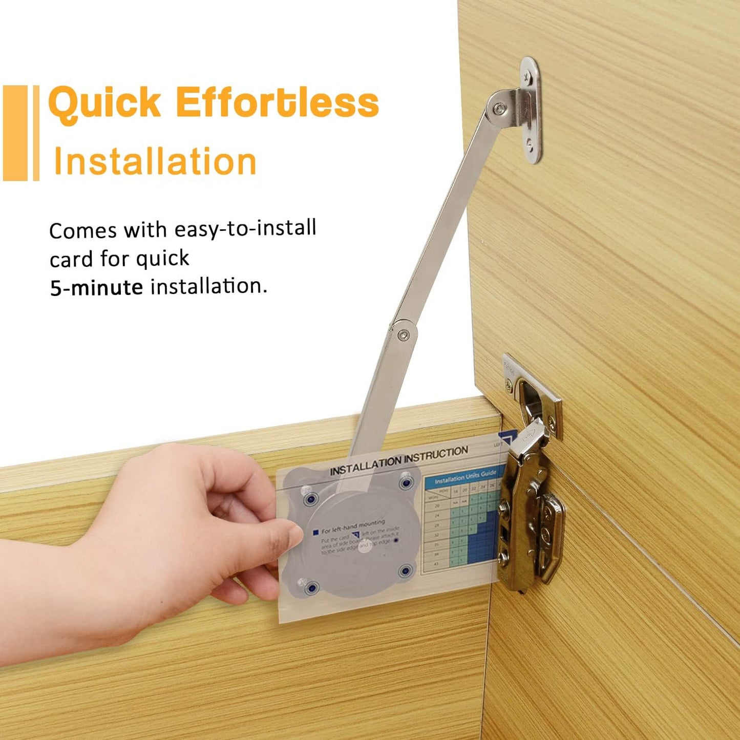 Heavy Duty Soft Close Toy Box Hinges - 26-34LBS Lid Stays, Easy Install, 90 Degree Opening - Black (Pair)