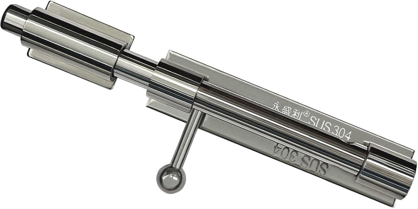 Heavy Duty Stainless Steel Barn Door Lock with Slide Latch - Secure Gate and Fence Hardware with Padlock Hole - SmaringWing Premium Quality